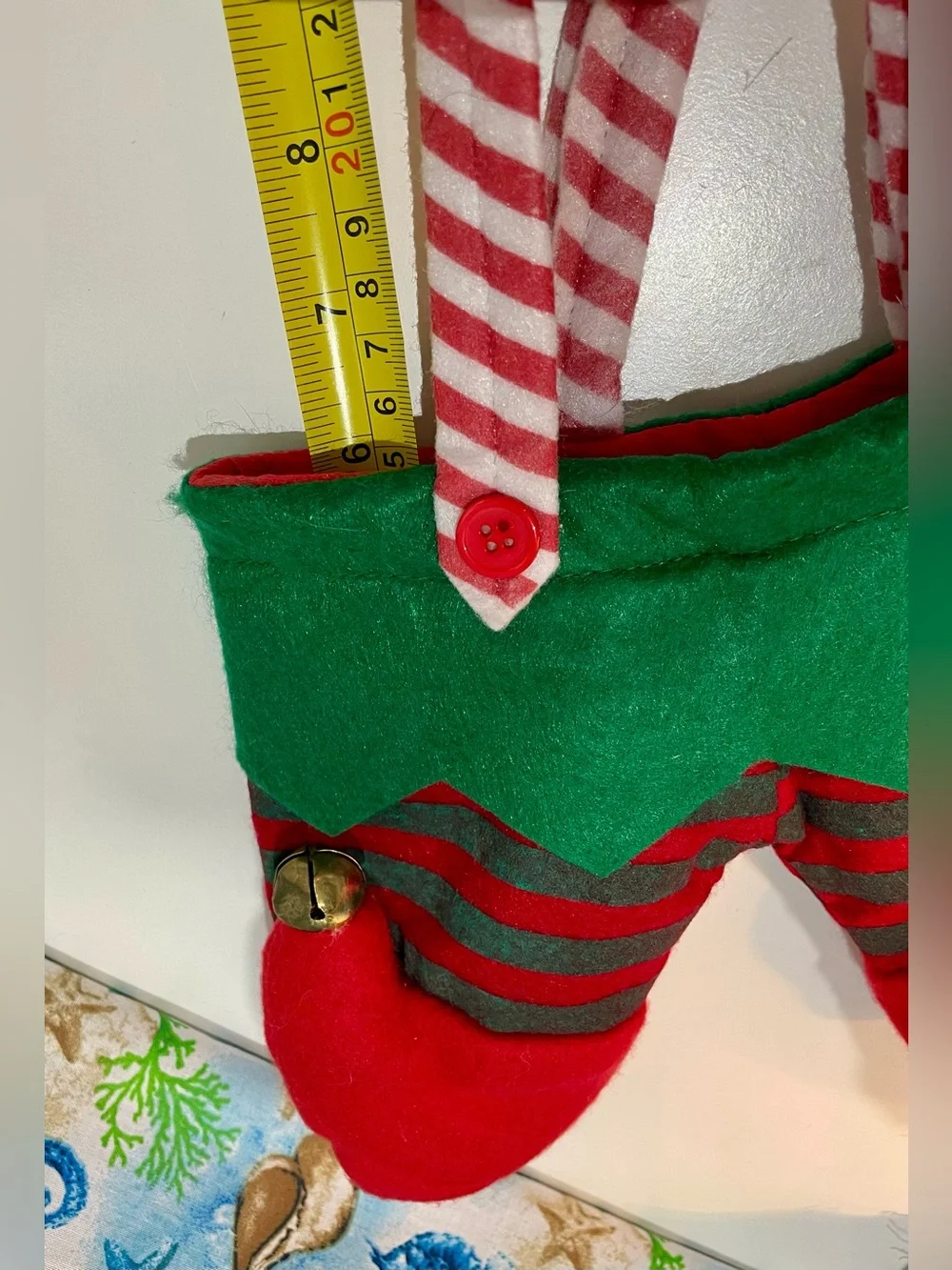 Christmas Holiday Decor Bundle – Giant Felt Stocking & Elf Pants Treat Bag